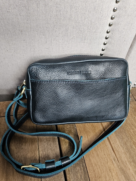 Portland Leather Handbags - Portland Leather Goods Large Camera Bag Boreal Blue Green